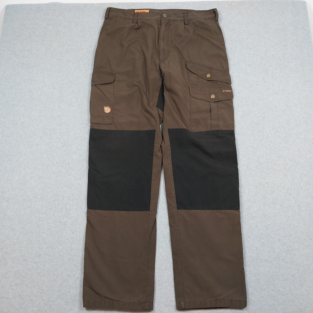Fjallraven Pants 34x34 Size 50 Brown Barents Pro Trousers G1000 Outdoors Hiking